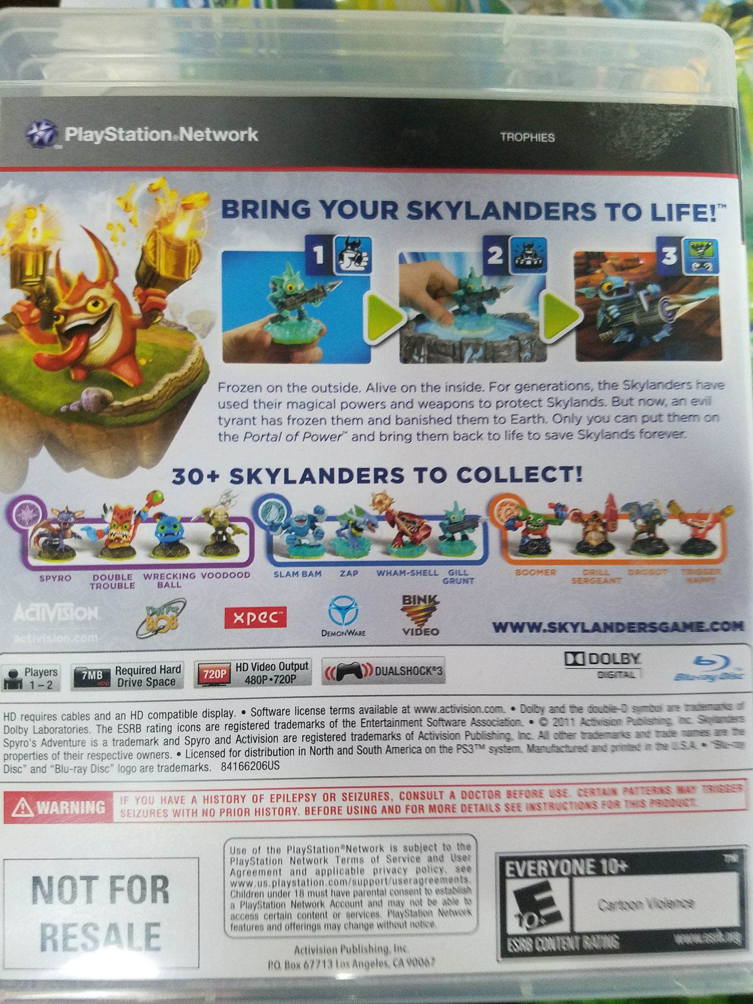 Skylanders Spyros Adventure - Sony PlayStation 3 (PS3) video game collectible - Main Image 2