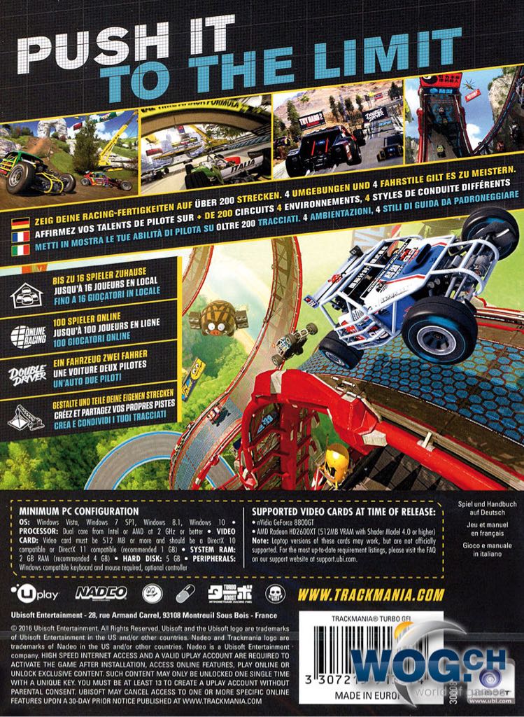 Trackmania Turbo - Sony PlayStation 4 (PS4) (Ubisoft - 1) video game collectible [Barcode 3307215913697] - Main Image 2