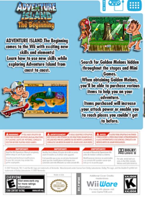 Adventure Island: The Beginning - Nintendo Wiiware video game collectible - Main Image 2