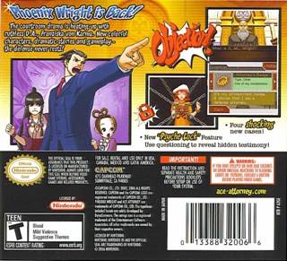 Phoenix Wright: Justice For All - Nintendo DS (Capcom - 1) video game collectible [Barcode 013388320066] - Main Image 2