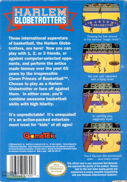 Harlem Globetrotters - Nintendo Entertainment System (NES) (GameTek) video game collectible - Main Image 2