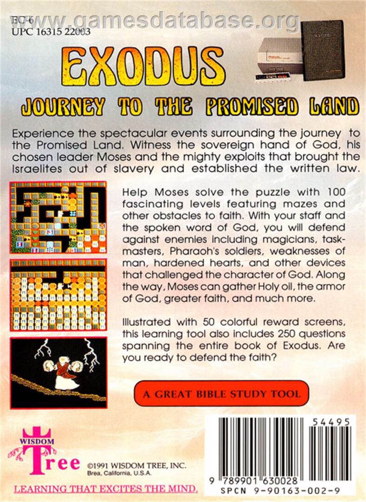 Exodus: Journey to the Promised Land - Nintendo Entertainment System (NES) video game collectible - Main Image 2