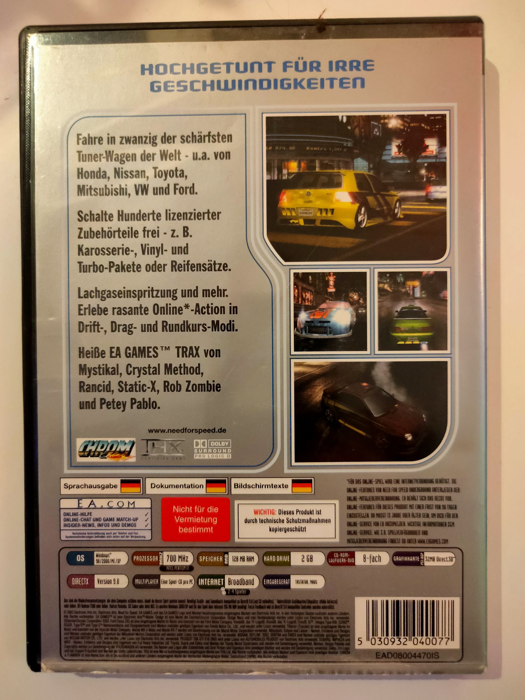 Need For Speed: Underground - PC video game collectible [Barcode 5030932040077] - Main Image 2