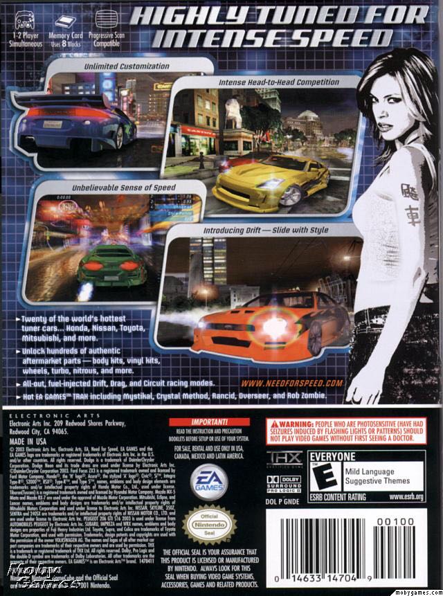 Need For Speed: Underground - Nintendo GameCube (EA Games - 2) video game collectible [Barcode 5030932040091] - Main Image 2