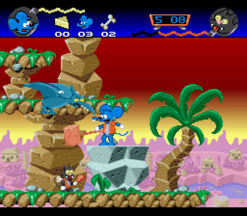 The Itchy & Scratchy Game - Nintendo Super Nintendo Entertainment System (SNES) video game collectible - Main Image 4