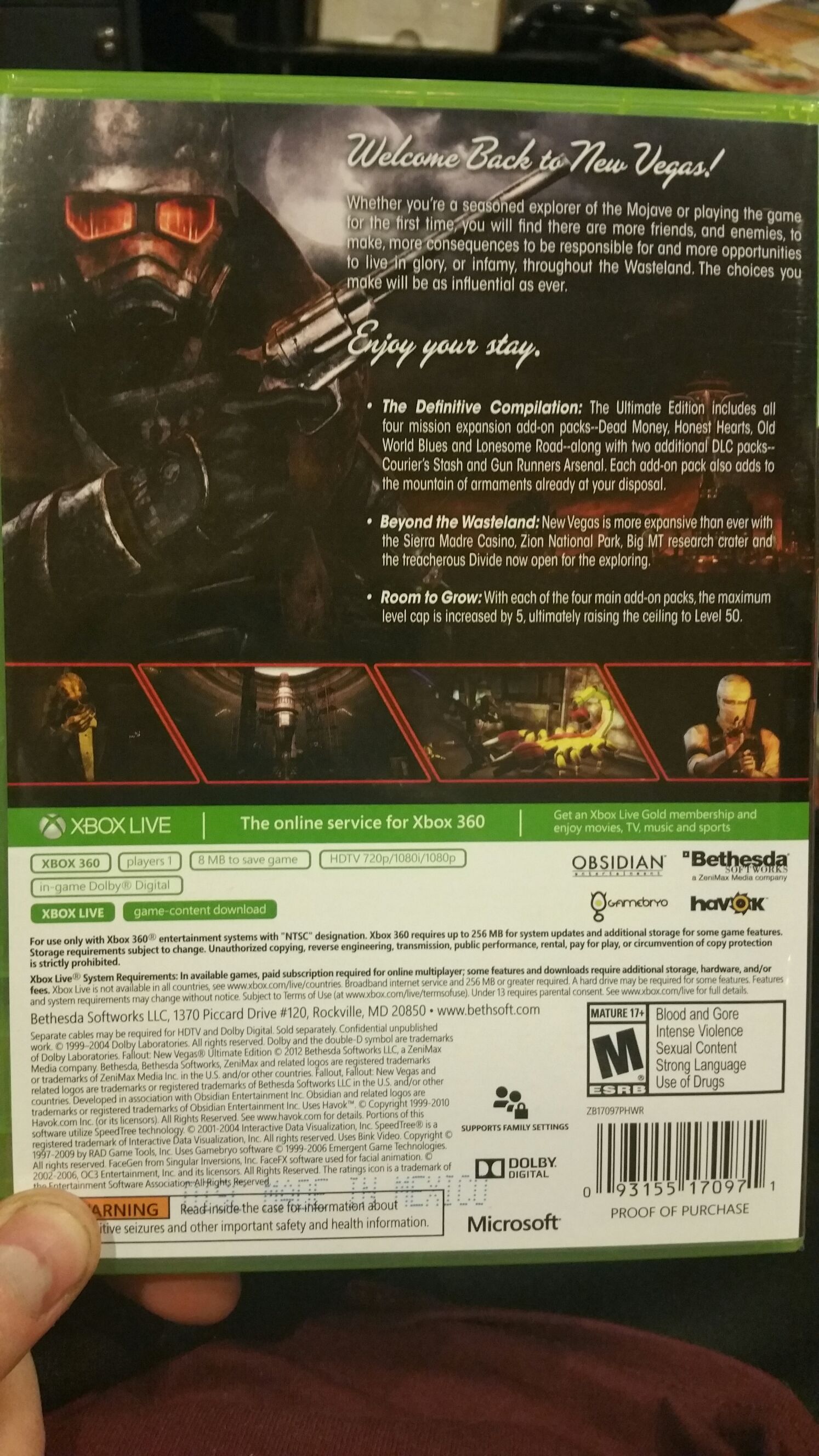 Fallout: New Vegas Ultimate Edition - Microsoft Xbox 360 (Bethedesa - 1) video game collectible [Barcode 093155170971] - Main Image 2