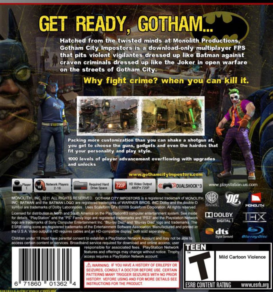 Gotham City Imposters - Microsoft Xbox 360 video game collectible - Main Image 2