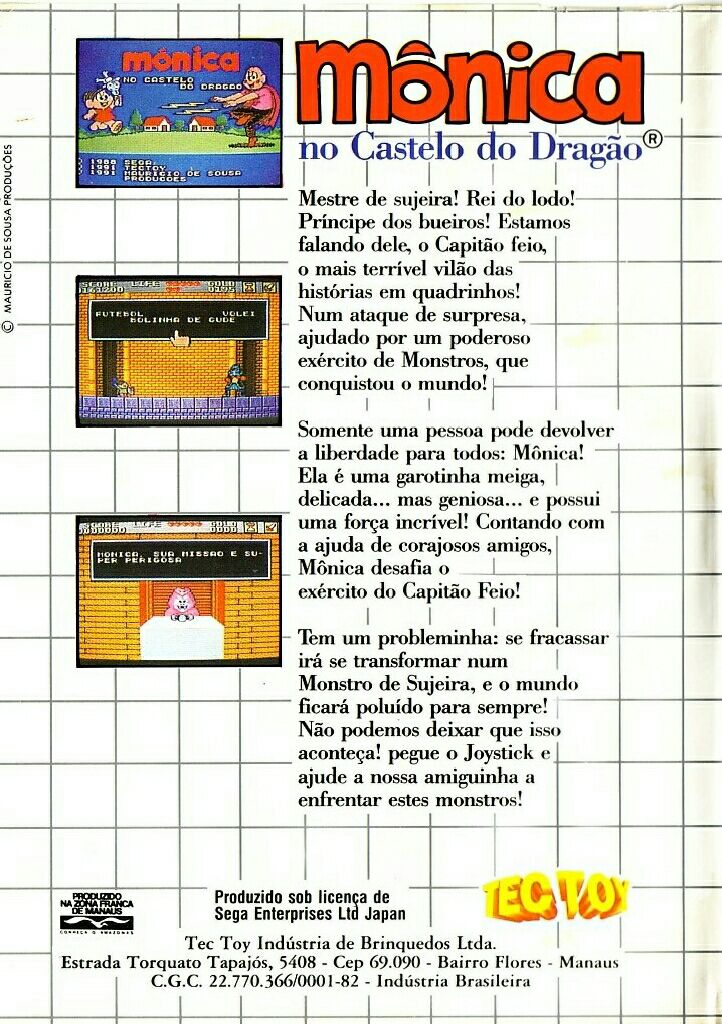 Mônica no Castelo do Dragão - Sega Master System (Tec-Toy - 1) video game collectible - Main Image 2