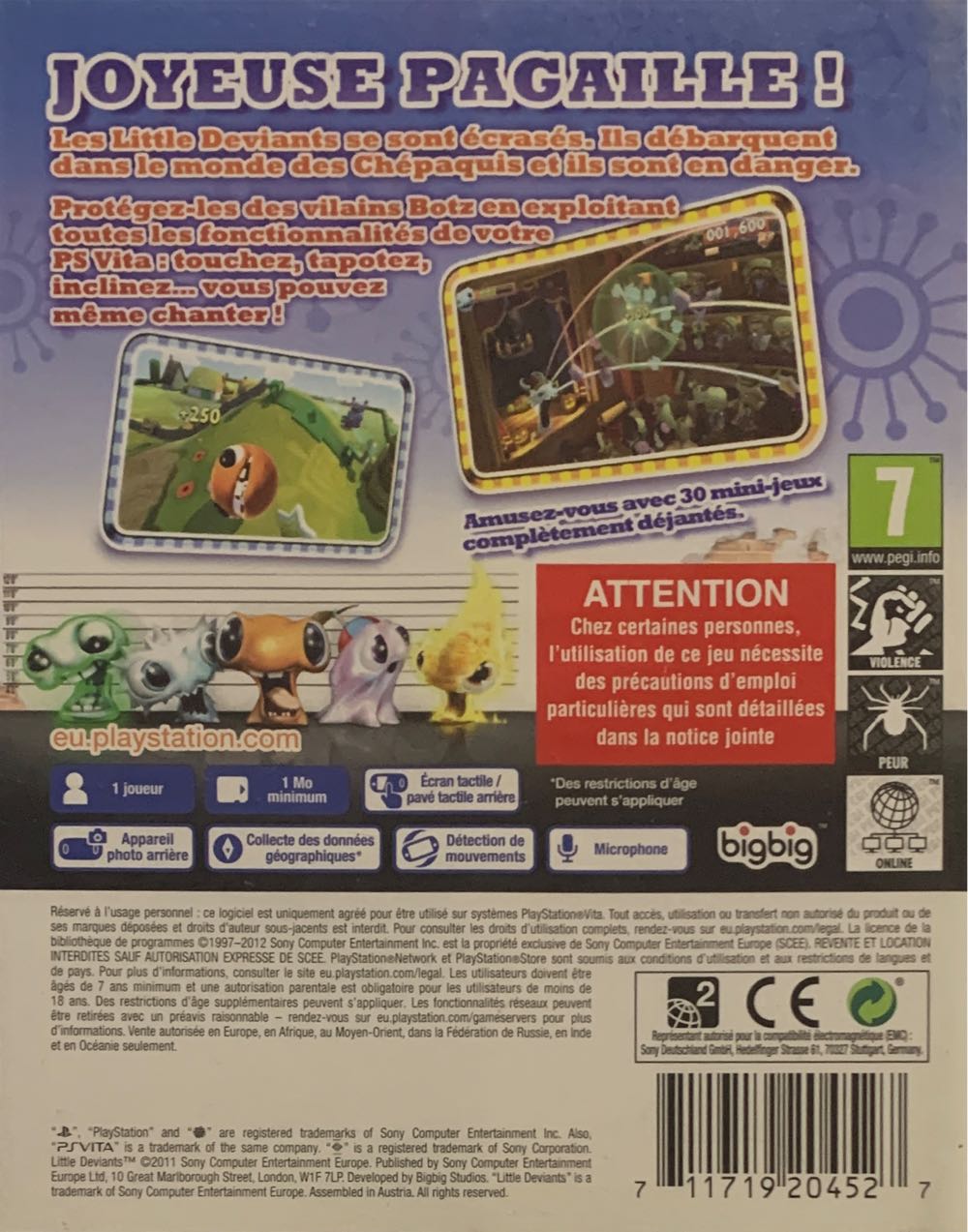 Little Deviants - Sony PlayStation Vita (PS Vita) (Sony Computer Entertainment - 1) video game collectible [Barcode 711719204527] - Main Image 2