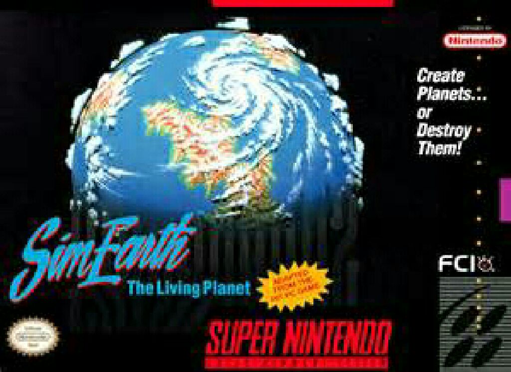 Sim Earth The Living Planet - Nintendo Super Nintendo Entertainment System (SNES) (Maxis - 1) video game collectible - Main Image 1