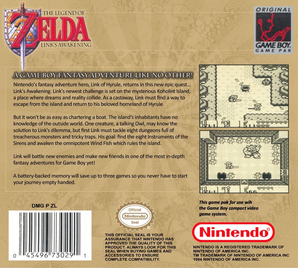 The Legend Of Zelda: Link’s Awakening - Nintendo Game Boy (Nintendo - 1) video game collectible - Main Image 2