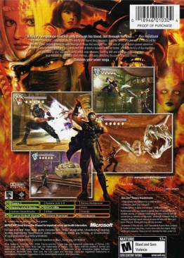 Ninja Gaiden - Microsoft Xbox (Tecmo - 1) video game collectible [Barcode 018946010304] - Main Image 2