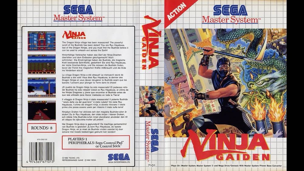 Ninja Gaiden - Nintendo Entertainment System (NES) (Tecmo - 1) video game collectible [Barcode 4974365671013] - Main Image 4