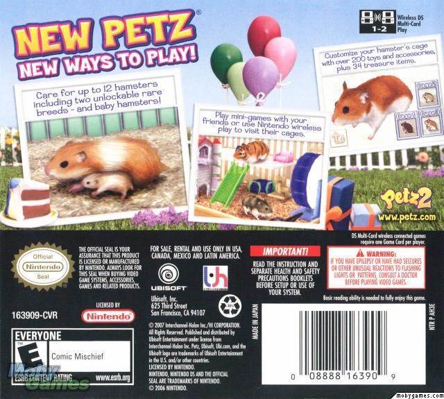 Petz Hamsterz 2 - Nintendo Game Boy Advance (GBA) video game collectible - Main Image 2