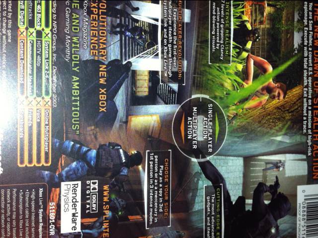 Splinter Cell 2: Pandora Tomorrow - Microsoft Xbox video game collectible - Main Image 2