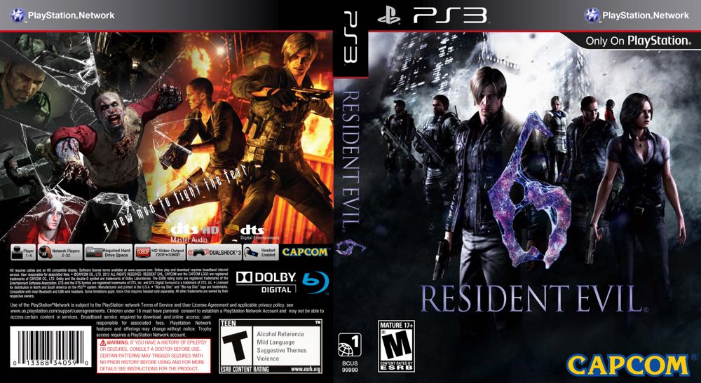 Resident Evil 6 - Sony PlayStation 3 (PS3) (Capcom - 2) video game collectible [Barcode 013388340477] - Main Image 4