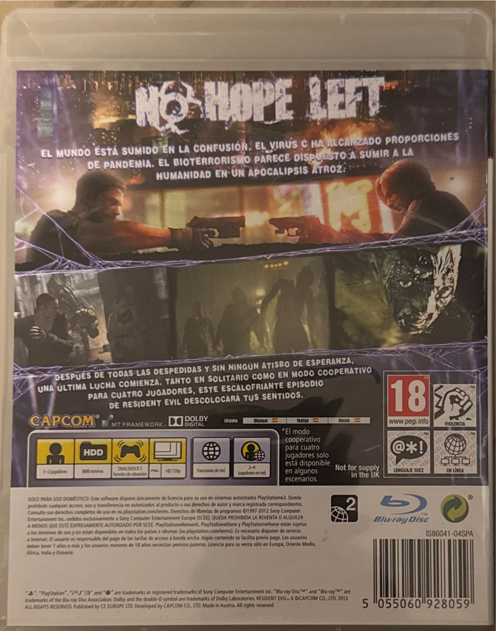 Resident Evil 6 - Sony PlayStation 3 (PS3) (Capcom - 1) video game collectible [Barcode 5055060928059] - Main Image 2
