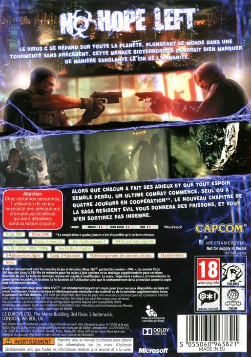 Resident Evil 6 - Microsoft Xbox 360 (Capcom - 1-2) video game collectible [Barcode 5055060963852] - Main Image 2