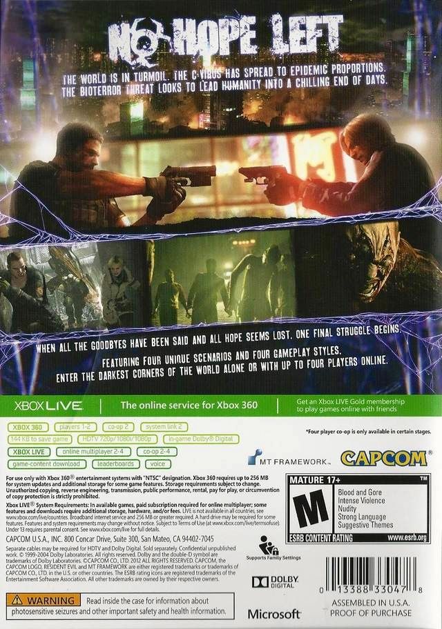 Resident Evil 6 - Microsoft Xbox 360 (Capcom - 2) video game collectible - Main Image 2