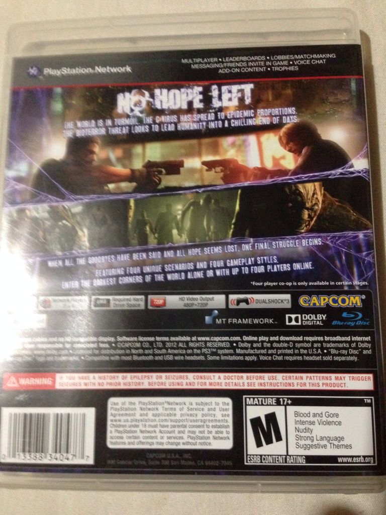 Resident Evil 6 - Sony PlayStation 3 (PS3) (Capcom - 1-2) video game collectible - Main Image 2