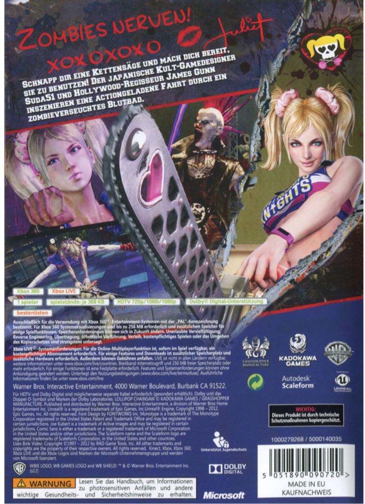 Lollipop Chainsaw - Microsoft Xbox 360 video game collectible [Barcode 5051889247135] - Main Image 2