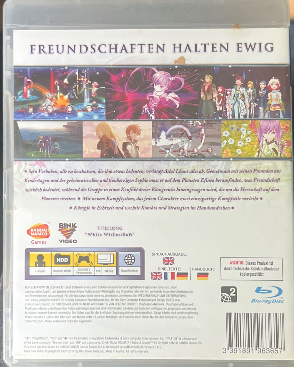 Tales of Graces f - Sony PlayStation 3 (PS3) (1) video game collectible [Barcode 3391891963657] - Main Image 2