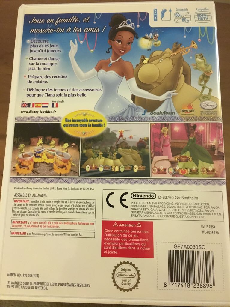 La Princesse Et La Grenouille - Nintendo Wii video game collectible [Barcode 8717418238896] - Main Image 2