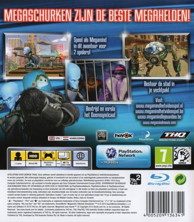 Megamind: Het Gevecht Van De Rivalen - Sony PlayStation 3 (PS3) (THQ - 1-2) video game collectible [Barcode 4005209136341] - Main Image 2