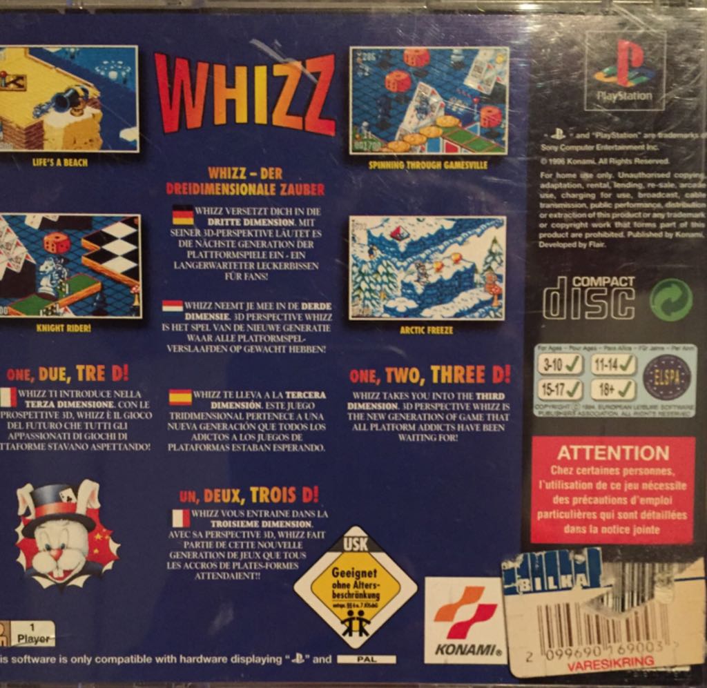 Whizz - Sony PlayStation (Konami) video game collectible - Main Image 2