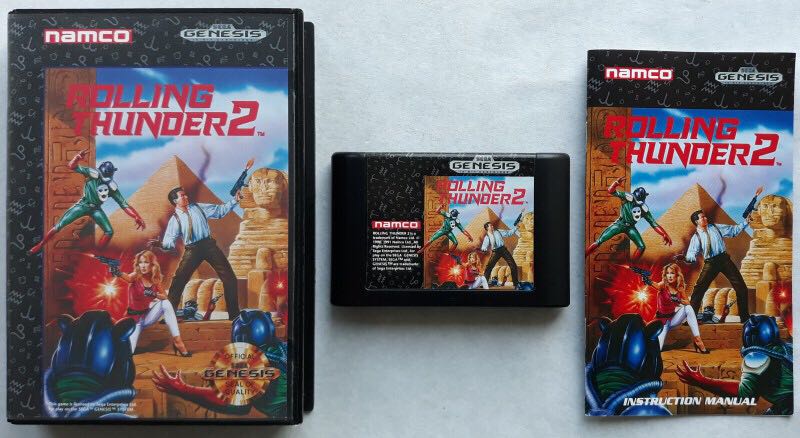 Rolling Thunder 2 - Sega Genesis (Mega Drive) (Namco Hometek - 2) video game collectible [Barcode 722674020114] - Main Image 2