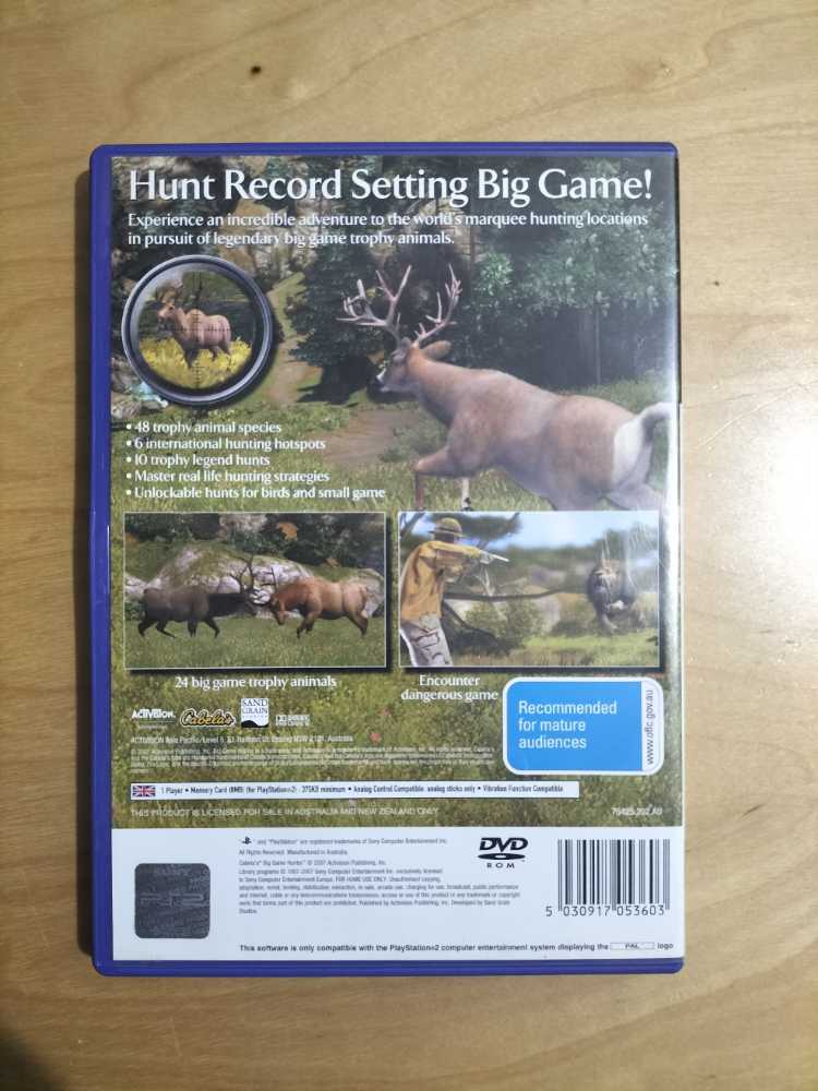 Cabela’s Big Game Hunter - Sony PlayStation 2 (PS2) (Activation - 1) video game collectible [Barcode 5030917053603] - Main Image 2