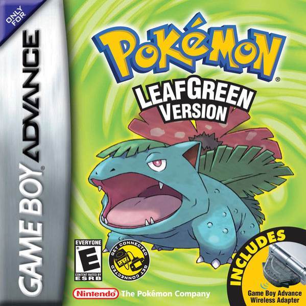 Pokémon Leaf Green - Nintendo Game Boy Advance (GBA) (GameFreak - 1) video game collectible - Main Image 1