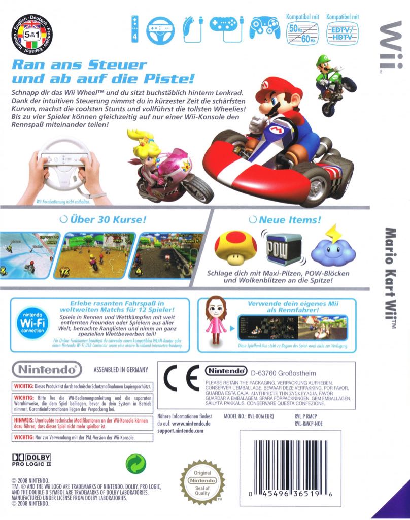 Mario Cart Wii - Nintendo Wii (1-4) video game collectible - Main Image 2