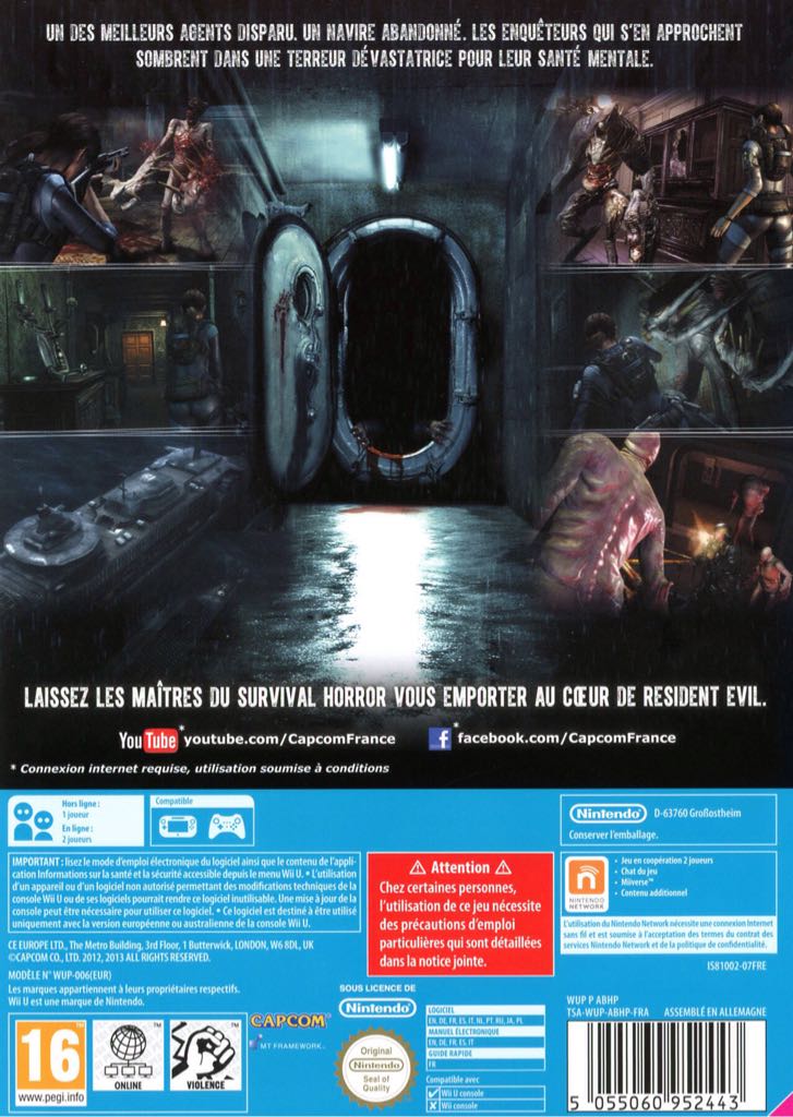 Resident Evil Revelations - Nintendo Wii U (Capcom - 1) video game collectible [Barcode 5055060952450] - Main Image 2