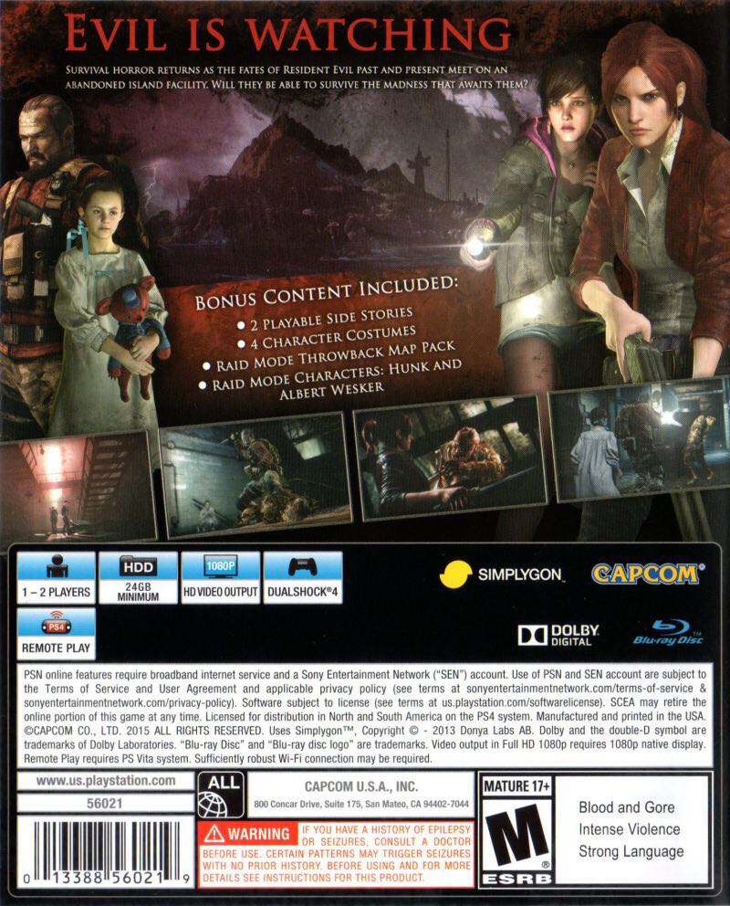 Resident Evil Revelations - Sony PlayStation 4 (PS4) (Capom - 1) video game collectible - Main Image 2