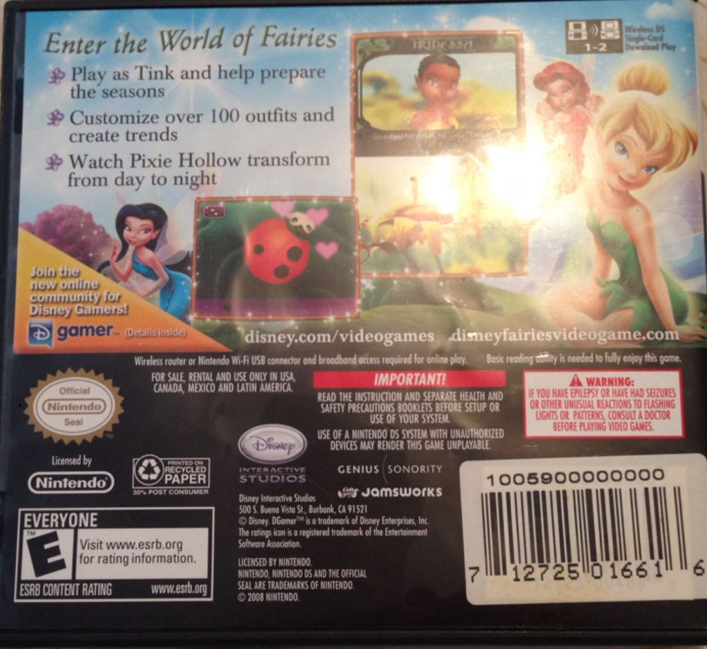 Tinkerbell - Nintendo DS video game collectible [Barcode 712725016616] - Main Image 2