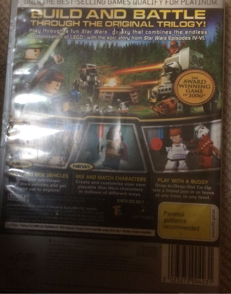 LEGO Star Wars II: The Original Trilogy - Sony PlayStation 2 (PS2) (LucasArts - 1-2) video game collectible [Barcode 023272004231] - Main Image 2