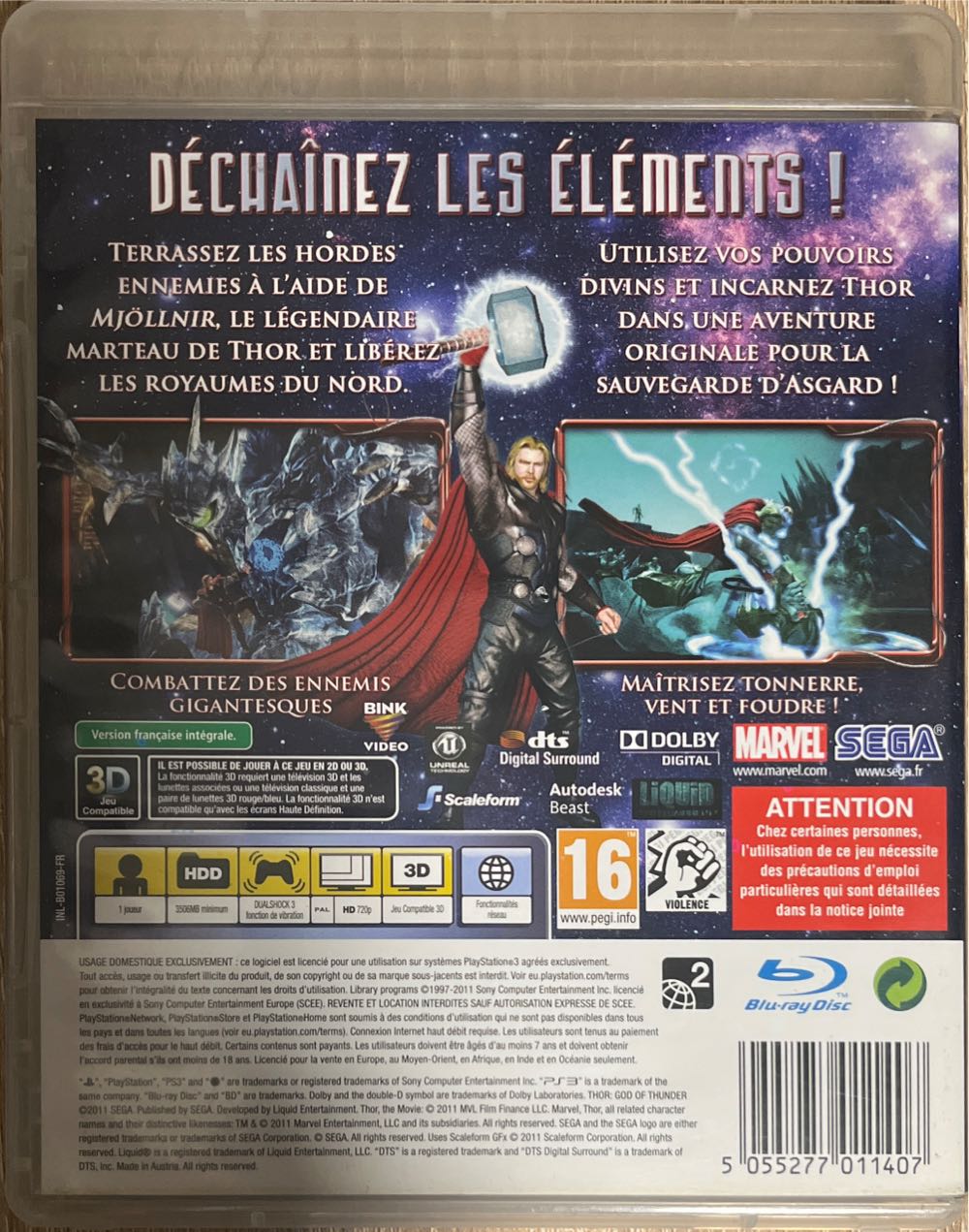 PS3 / Thor Dieu Du Tonnerre - Sony PlayStation 3 (PS3) (1) video game collectible [Barcode 5055277011407] - Main Image 2