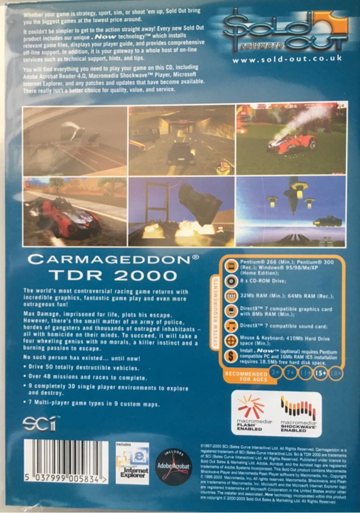 Carmageddon TDR 2000 - PC video game collectible [Barcode 5037999005834] - Main Image 2
