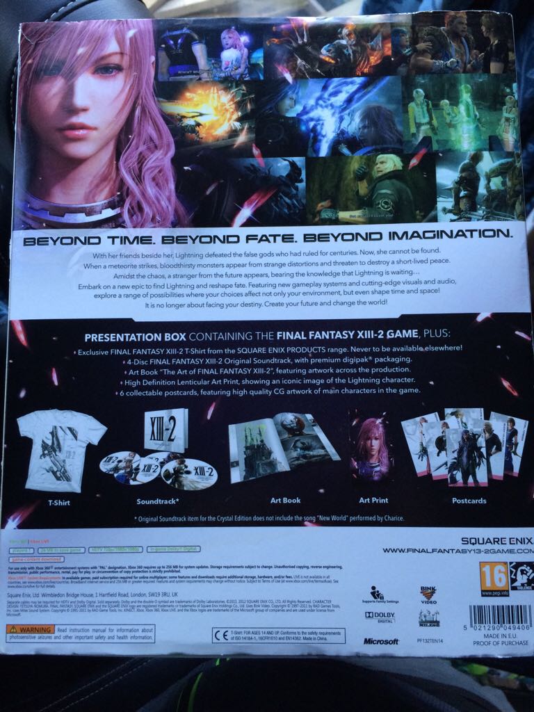 Final Fantasy XIII-2 Crystal Edition - Microsoft Xbox 360 video game collectible [Barcode 5021290049406] - Main Image 2