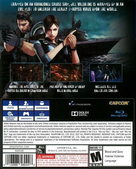 Resident Evil: Revelations - Sony PlayStation 4 (PS4) (Capcom - 2) video game collectible [Barcode 013388917174] - Main Image 2
