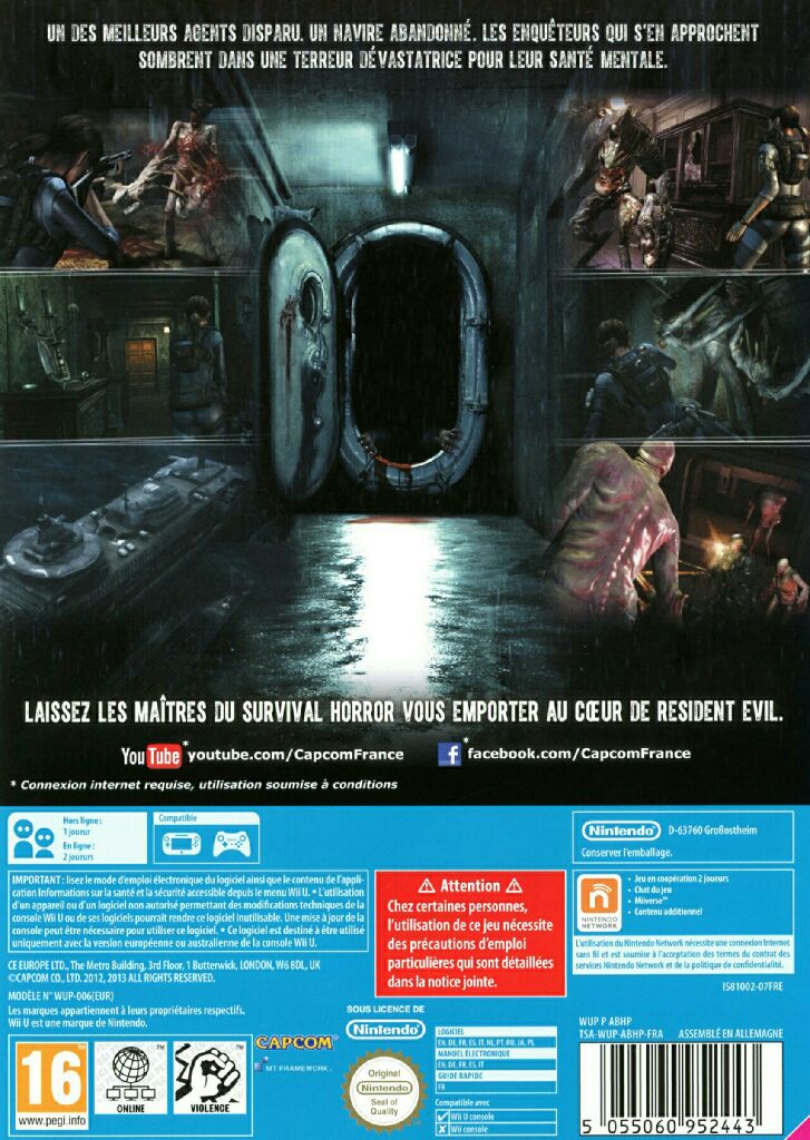 Resident Evil: Revelations - Nintendo Wii U (Capcom - Single • Local Wireless • Online (2)) video game collectible [Barcode 5055060952405] - Main Image 2