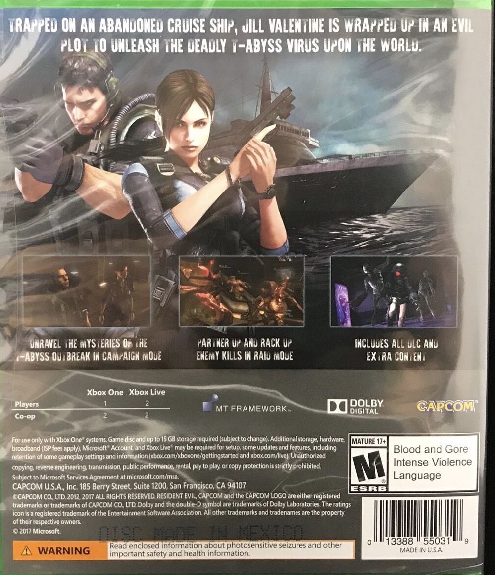Resident Evil: Revelations - Microsoft Xbox One (Capcom - 1) video game collectible - Main Image 2