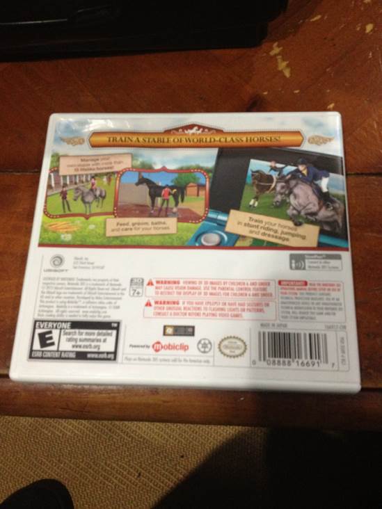 Horses 3D - Nintendo 3DS (Ubisoft) video game collectible [Barcode 008888166917] - Main Image 2