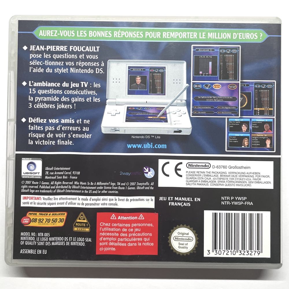 Qui veut gagner des Millions (1ere Édition) - Nintendo DS (Ubisoft) video game collectible [Barcode 3307210323279] - Main Image 2