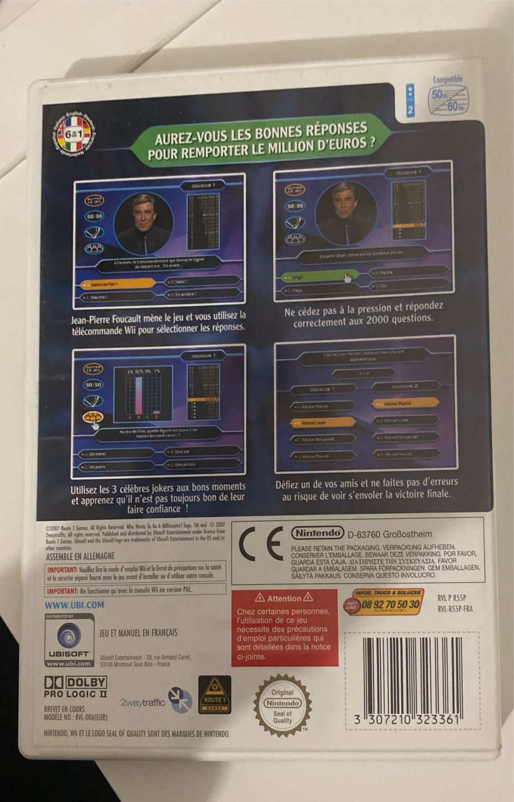 Qui Veut Gagner Des Millions - Nintendo Wii (Ubisoft - 1-2) video game collectible [Barcode 3307210323361] - Main Image 2