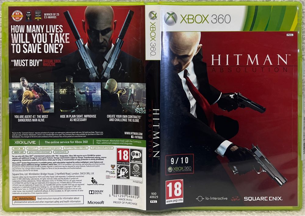 Hitman - Absolution - Microsoft Xbox 360 (Square Enix - 1) video game collectible [Barcode 5021290048829] - Main Image 3