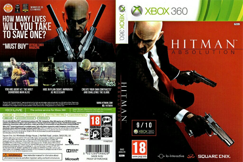 Hitman: Absolution - Microsoft Xbox X / S (41 - Single-Player) video game collectible [Barcode 662248912493] - Main Image 2