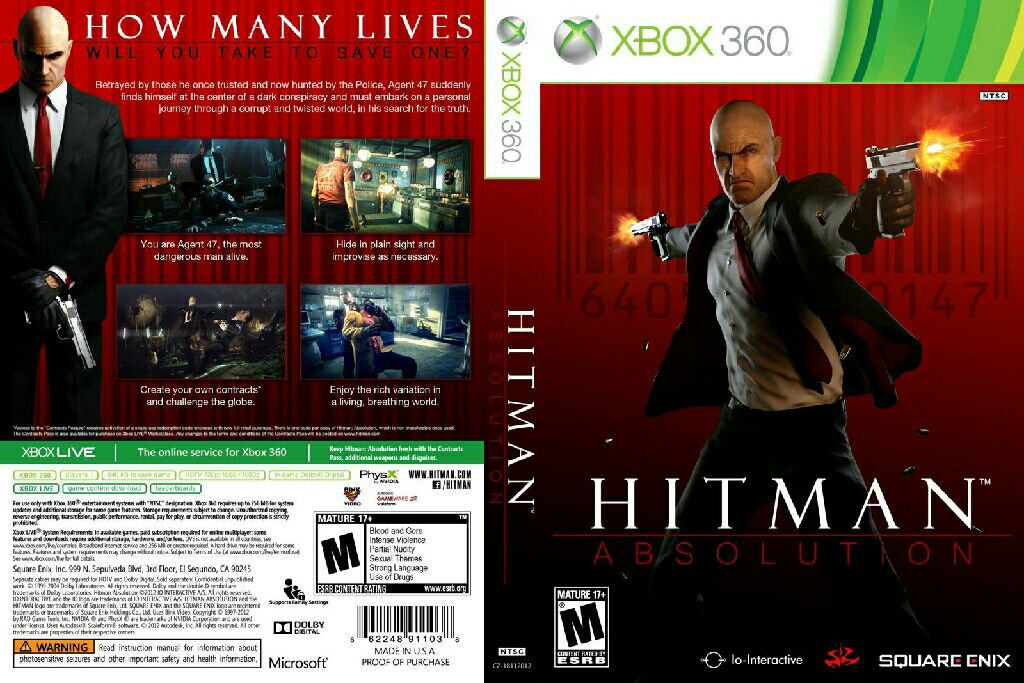 Hitman: Absolution - Microsoft Xbox 360 (Square Enix) video game collectible - Main Image 2