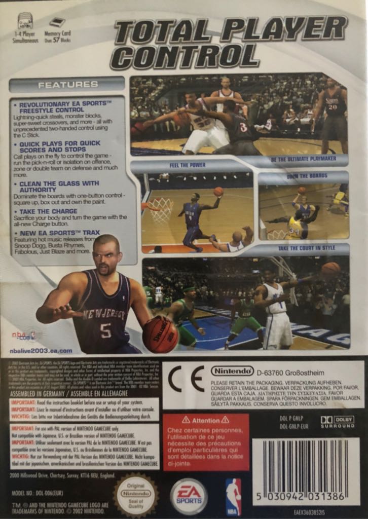 NBA Live 2003 - Nintendo GameCube (1-4) video game collectible [Barcode 5030942031386] - Main Image 2